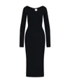 Khaite Beth Ribbed-knit Dress In Black