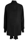 Khaite Bex Scarf-effect Silk Top In Black
