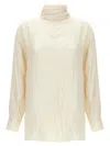 Khaite Crinkled Satin Blouse With Kimono Sleeves