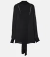 Khaite Bex Scarf-effect Silk Top In Black