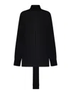 Khaite Bex Turtleneck Georgette Blouse