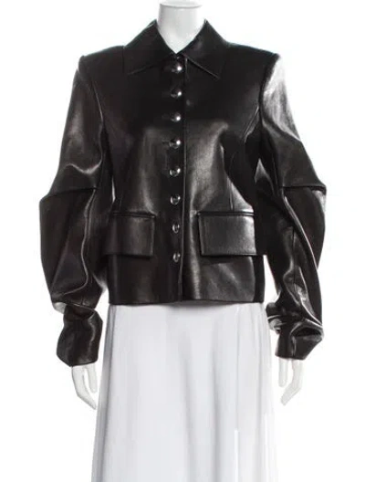 Pre-owned Khaite Biker Jacket In Black