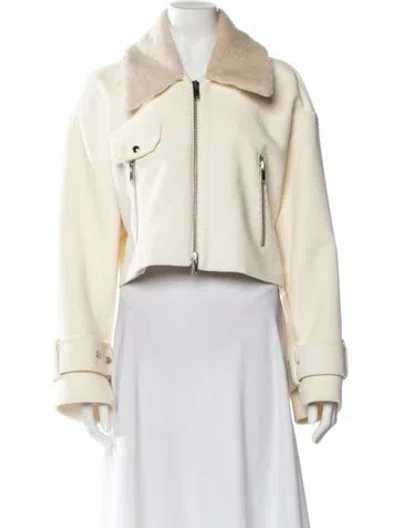 Pre-owned Khaite Biker Jacket In Neutral