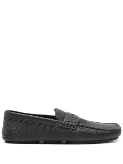Khaite Billy Leather Penny Loafer In Black