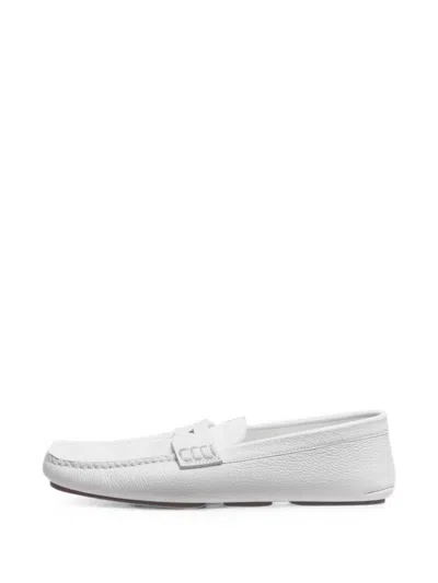 Pre-owned Khaite Billy Square-toe Loafers In White