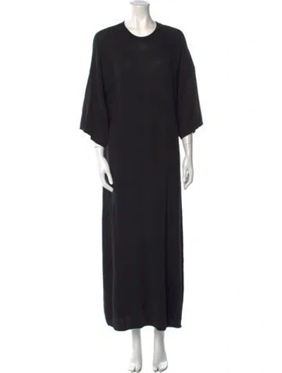 Pre-owned Khaite Bindi Long Dress In Black