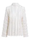 Khaite Birch Stand-collar Sweater In White