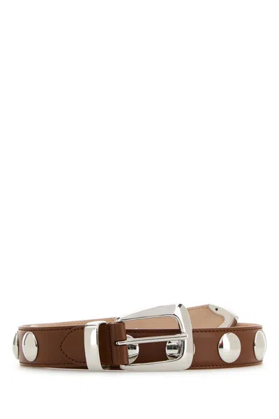 Khaite Biscuit Leather Benny Belt In Brown