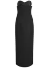 Khaite Bustier Corset Maxi Dress In Black