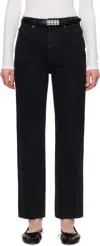 Khaite Black Abigail Jeans In 091 Prescott