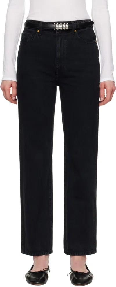 Khaite Black Abigail Jeans In 091 Prescott