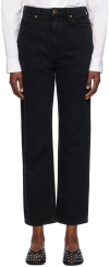 Khaite Corben High Waist Straight Leg Jeans In 091 Prescott