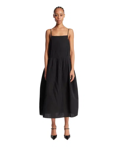Khaite Black Adira Dress In Black Nero   #000000
