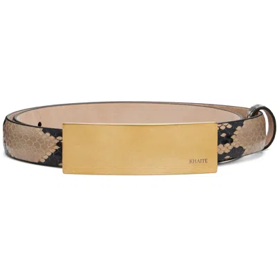 Khaite Black & Taupe Berlin Belt In 461 Taupe