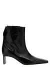 Khaite Ona Leather Ankle Boots In Black