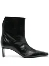 Khaite Ona Leather Ankle Boots