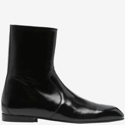 KHAITE BLACK ANKLE BOOTS