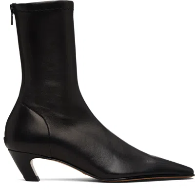 Khaite Arizona Ankle Boots In Leather In Animal Print