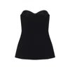 Khaite Strapless Black Top With Sweetheart Neckline