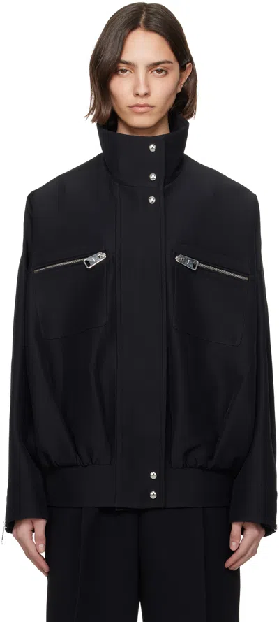 KHAITE BLACK AYMAN BOMBER JACKET