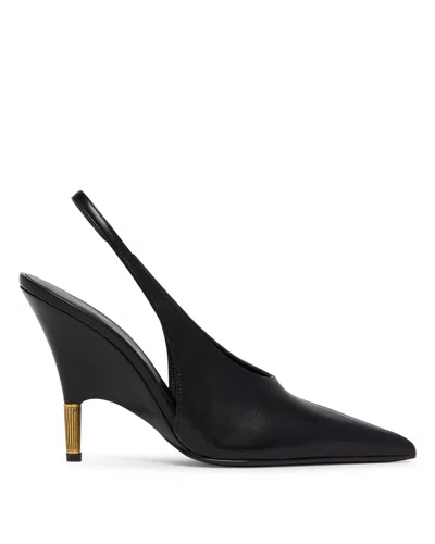 Khaite Black Bella Leather Pumps