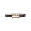 Khaite Julius Small Leather Belt With Gold Buckle
