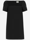 Khaite Benji Square-neck Short-sleeve Mini Dress
