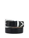 Khaite Black Calf Leather Bos Taurus Regular Belt In Black