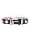 Khaite Black Benny Leather Belt In Black