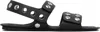 Khaite Boden Silver Studded Leather Sandals