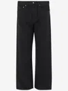 Khaite Bacall Low Rise Straight Jeans In Black