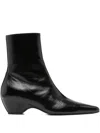 Khaite Arizona Pointed-toe Calf Leather Ankle Boots