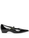 Khaite Black Sybil Mary Jane Ballerina Flats In Black