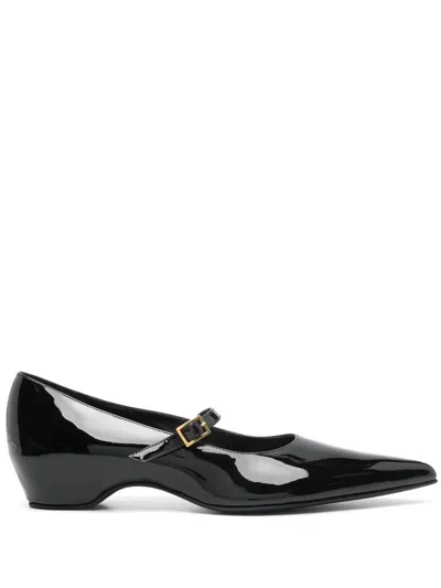 KHAITE BUCKLED PUMPS - WOMEN'S - CALF LEATHER/RUBBER/PATENT CALF LEATHER