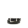Khaite Black Calf Leather Bos Taurus Regular Belt In Black