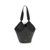Khaite Black Calf Leather Bos Taurus Shoulder Bag
