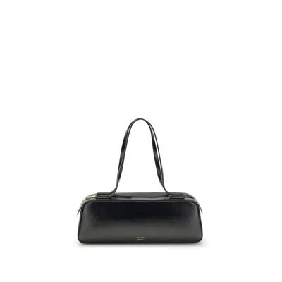 Khaite Black Calf Leather Bos Taurus Shoulder Bag