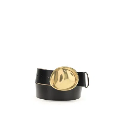 Khaite Black Calf Leather Bos Taurus Women's Belt