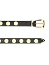 Khaite Black Calfskin Belts In Neutral