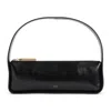 Khaite Lori Crackle Patent Leather Shoulder Bag In Black