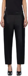 Khaite Black Cam Trousers In 200 Black