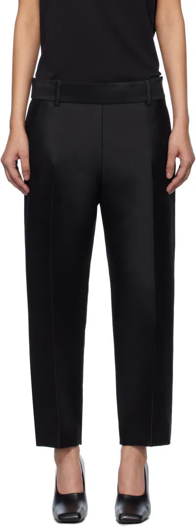 Khaite Black Cam Trousers In 200 Black
