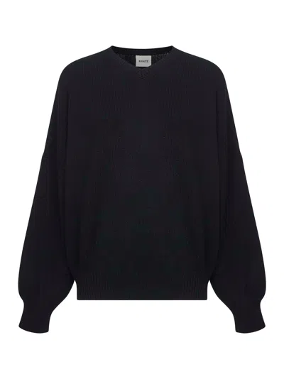 KHAITE BLACK CASHMERE WOLFE SWEATER