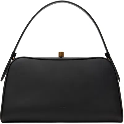Khaite Cate Leather-trimmed Calf Hair Tote In Black