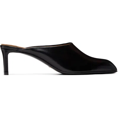 Khaite Black Colt Low Mule Heels