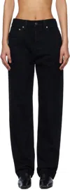 Khaite Black Corben Jeans In 012 Bartlett