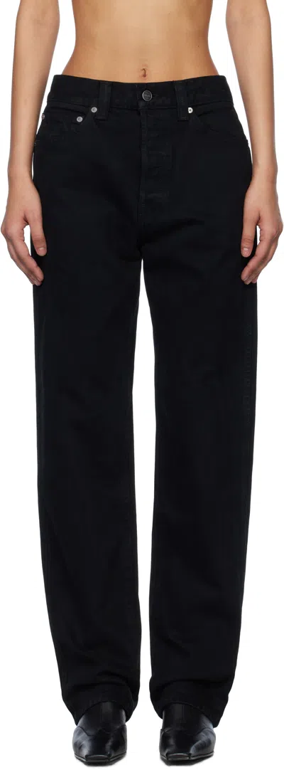 Khaite Black Corben Jeans In 012 Bartlett