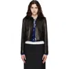 Khaite Cropped Lamb Nappa Leather Jacket With Pointed Collar In Black