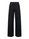 Khaite Black Cotton Denim Bonnie Jeans In Black