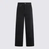 Khaite Bacall Low Rise Straight Jeans In Black